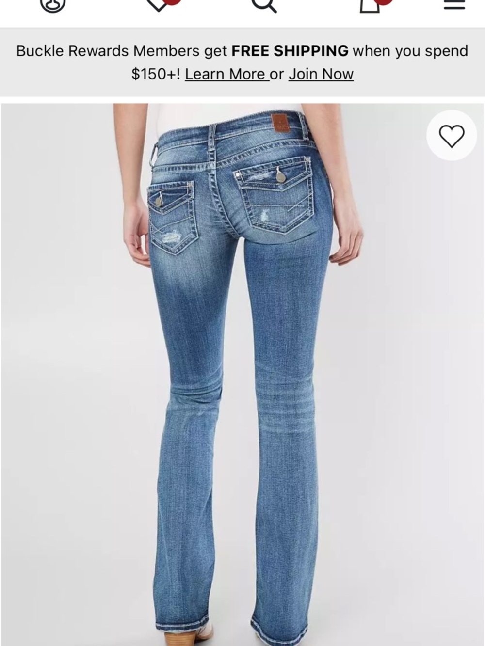 Buckle Mid Blue Bootcut Jeans